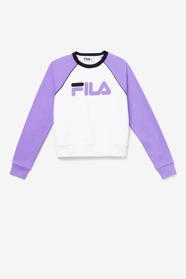 Moletons Fila Mulher Branco/Roxo/Pretas - Fila Riccarda Workout Portugal Online,FDAO-87301